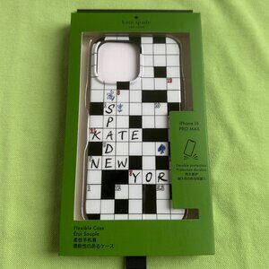KATE SPADE WORDPLAY IPHONE 16 PRO MAX CASE:NIB CROSSWORD